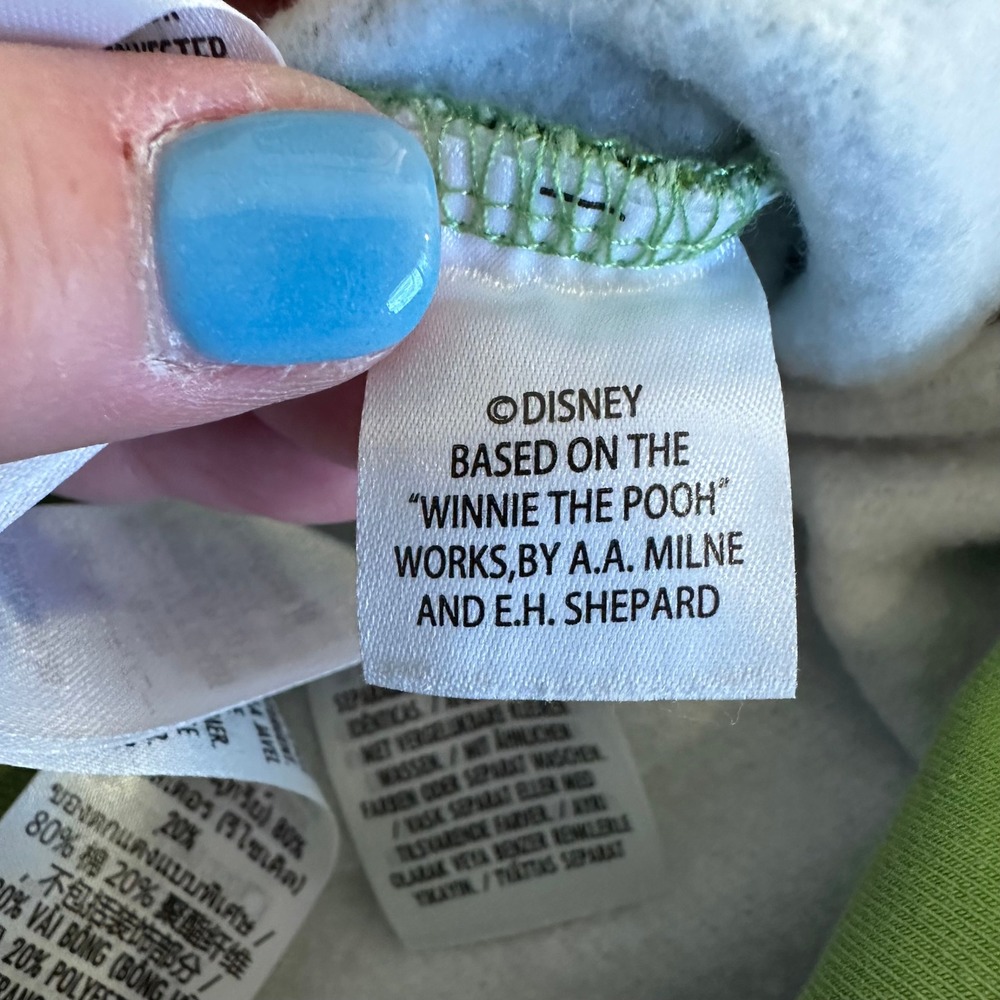 Disney Winnie the Pooh Hundred Acre Wood Friends Sweatshirt Green Blue Small - Picture 10 of 12